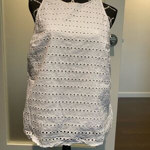 a new day White Eyelet Tank Top